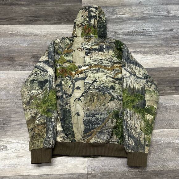 Mossy Oak Mountain Country Camouflage Men M Insulated Hunting Camo Bomber Jacket - Picture 3 of 8
